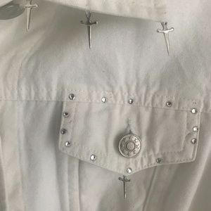 Jean Jacket Custom Embellished with rhinestones M